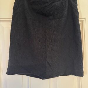 Ann Taylor Black Asymmetrical Textured Skirt